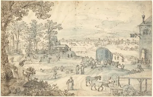 Summer Harvest in an Extensive Landscape, by Lodewyk Toeput