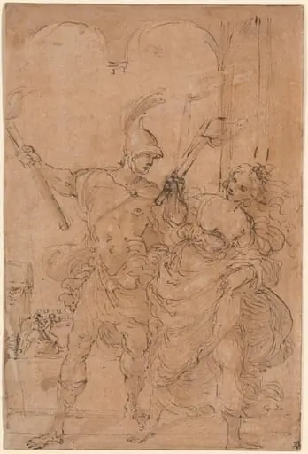Alexander and Thaïs Setting Fire to Persepolis, by Lodovico Carracci