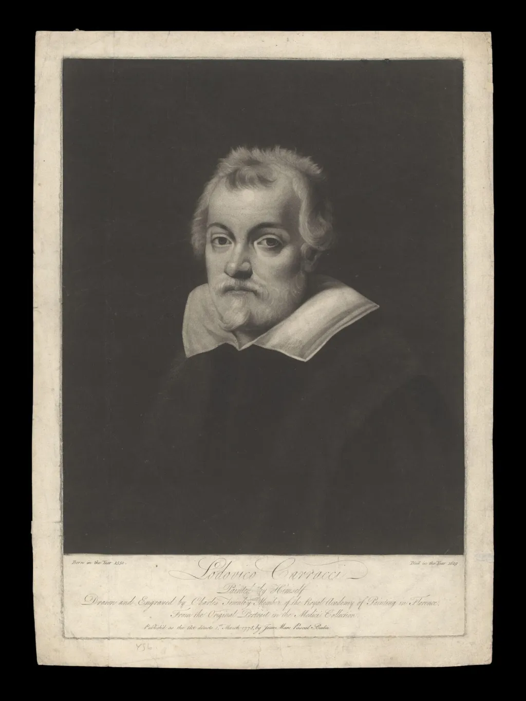 H Beard Print Collection, by Lodovico Carracci, 1