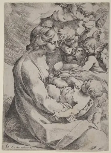 Madonna and Child with Angels, by Lodovico Carracci