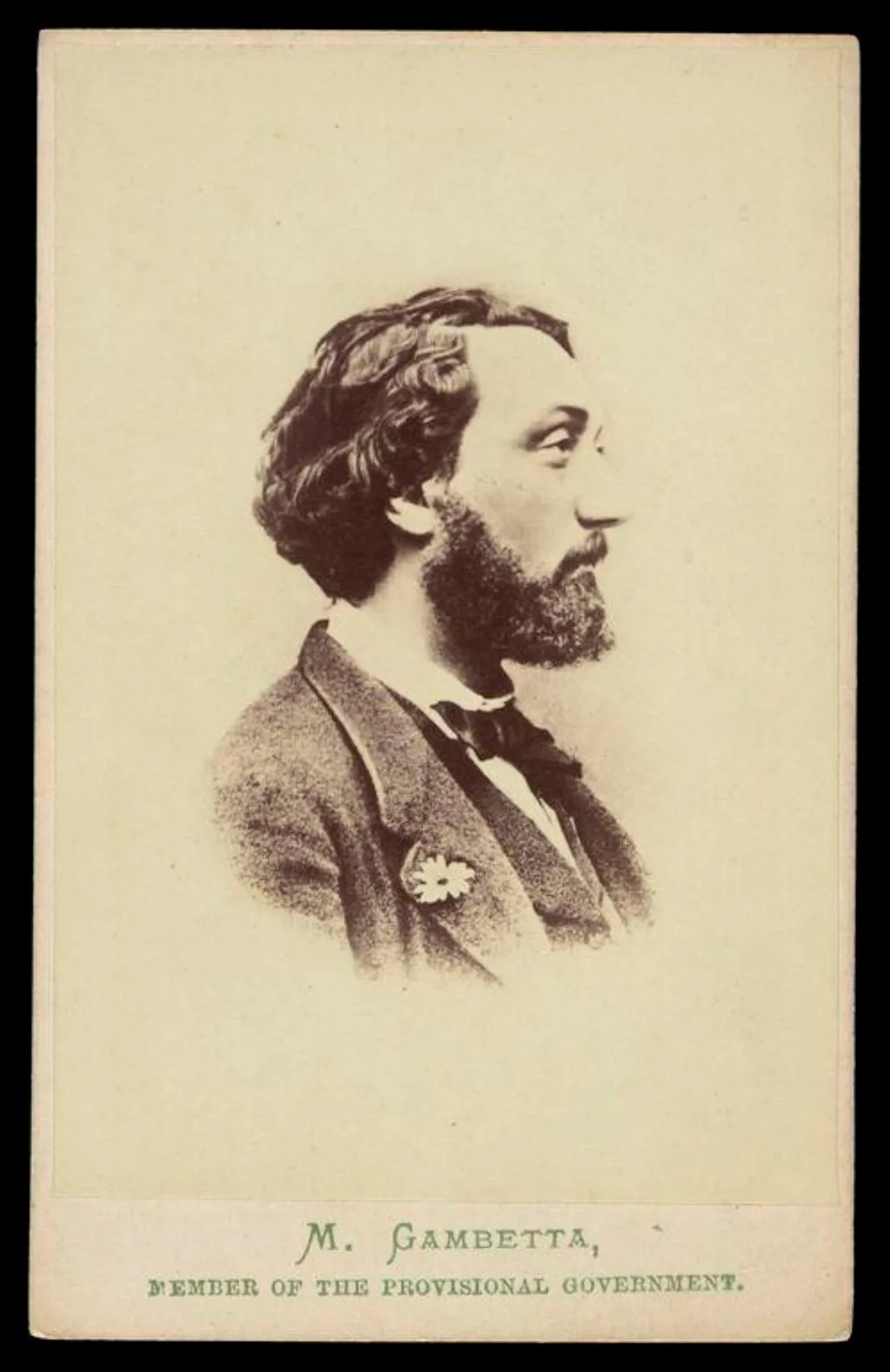 A portrait of Leon Gambetta, by London Stereoscopic and Photographic Company, photographic, 1870