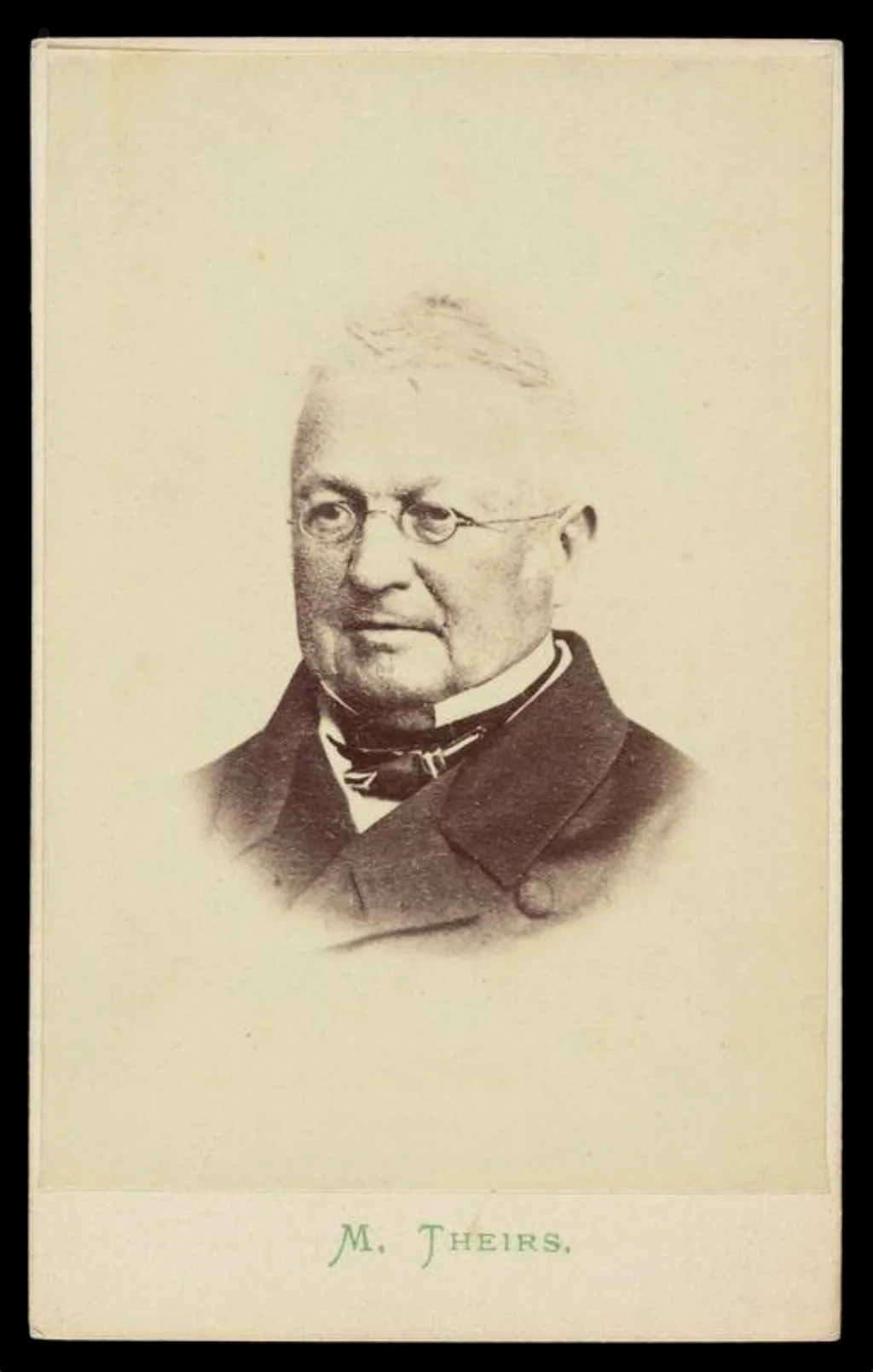 A portrait of 'M. Theirs', by London Stereoscopic and Photographic Company, photographic, 1870