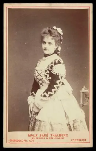 A portrait of 'Mdlle Zaré Thalberg as Zerlina in Don Giovanni', by London Stereoscopic and Photographic Company