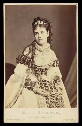 A portrait of 'Miss Neilson, as "Amy Robsart"', by London Stereoscopic and Photographic Company