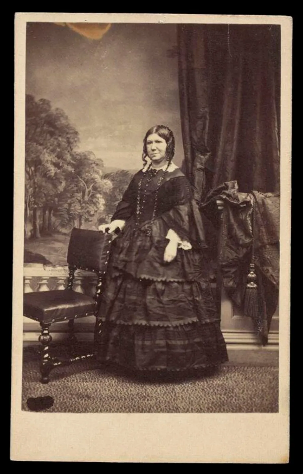 A portrait of 'Mrs Eliza Hill', by London Stereoscopic and Photographic Company, photographic, 1864