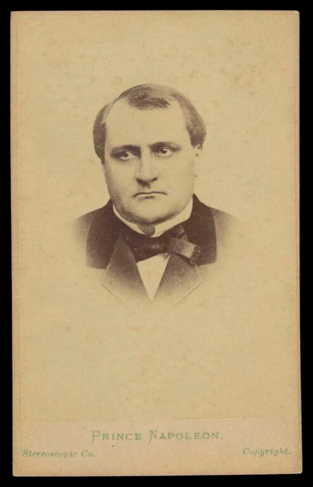 A portrait of 'Prince Napoleon', by London Stereoscopic and Photographic Company, photographic, 1870