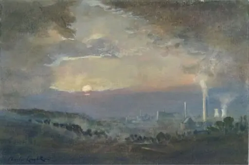 Sunset and Industry, by Longbotham