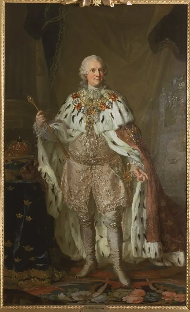Adolf Fredrik, 1710-1771, konung av Sverige hertig av Holstein-Gottorp, by Lorens Pasch the Younger