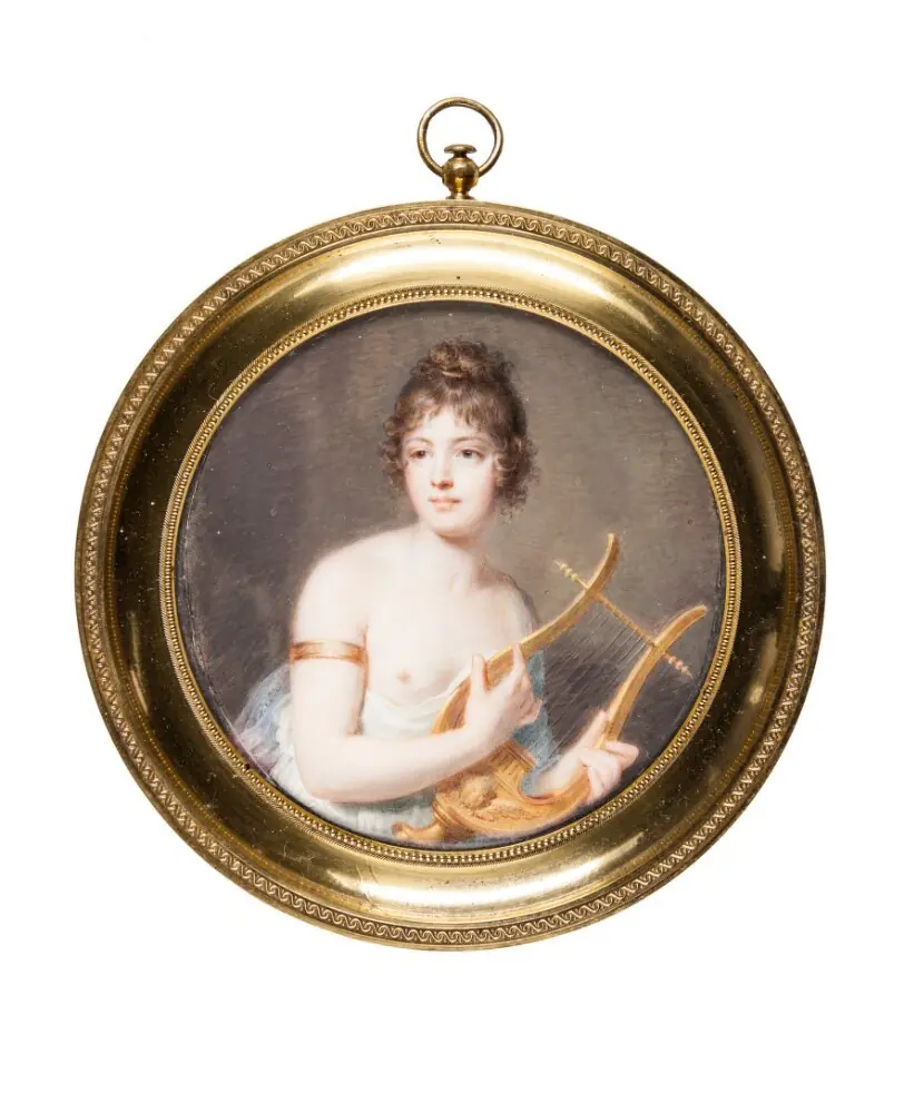 Woman with a lyre, Sapfo, by Lorentz Svensson Sparrgren