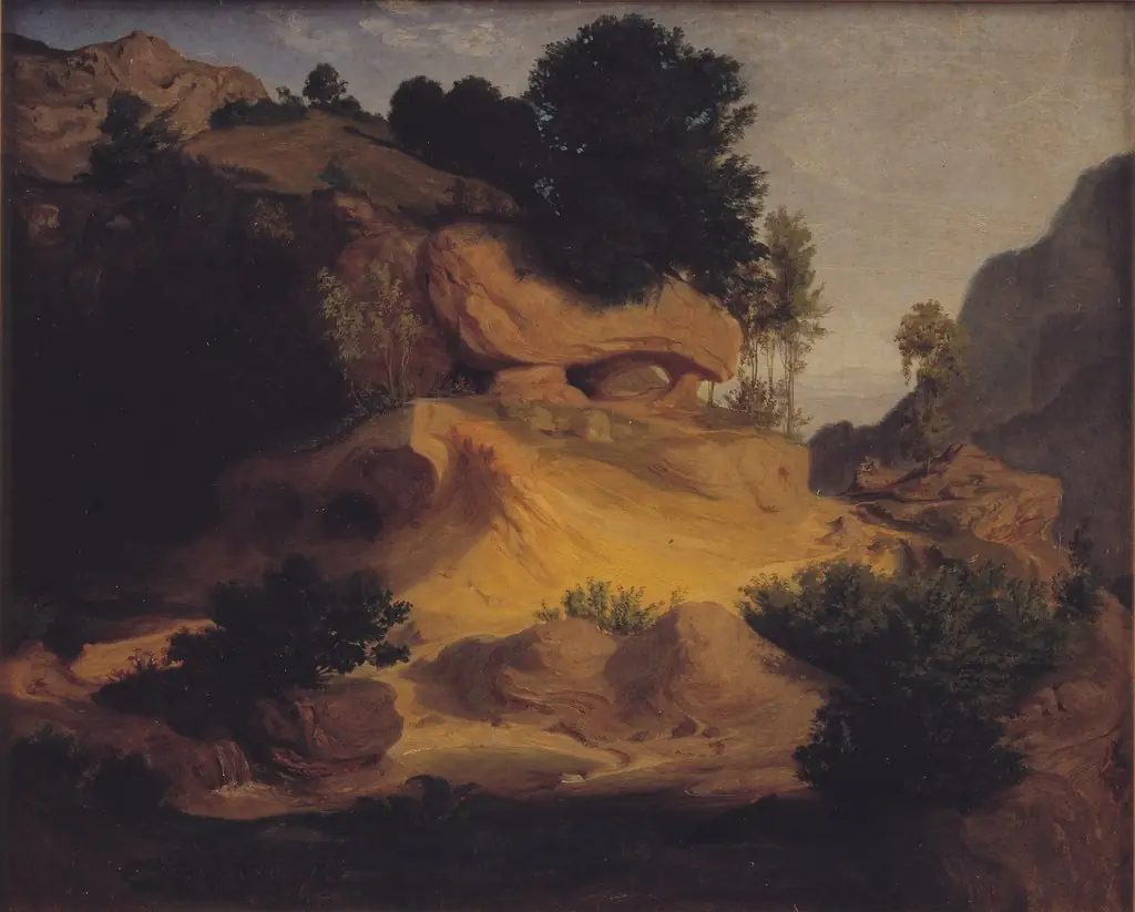 Landscape near Subiaco, Italy, by Lorenz Frølich