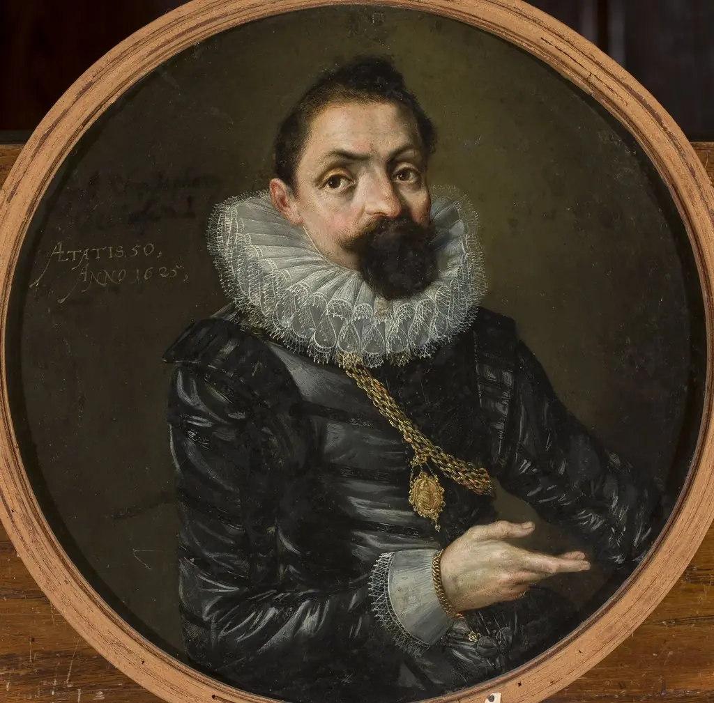 Double-sided portrait of Johann Christoph Oelhofen, by Lorenz Strauch