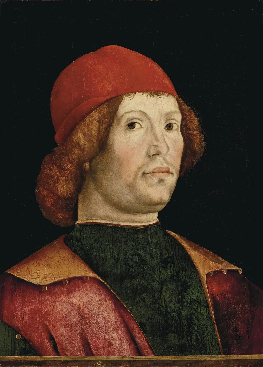 Portrait of a Man, by Lorenzo Costa, oil, 1450