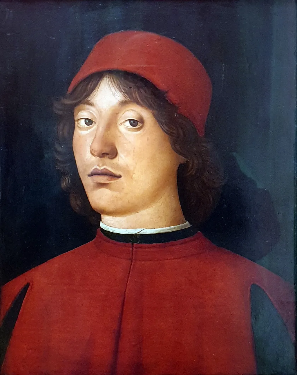 Portrait of a young man, by Lorenzo Costa, paint, 1496