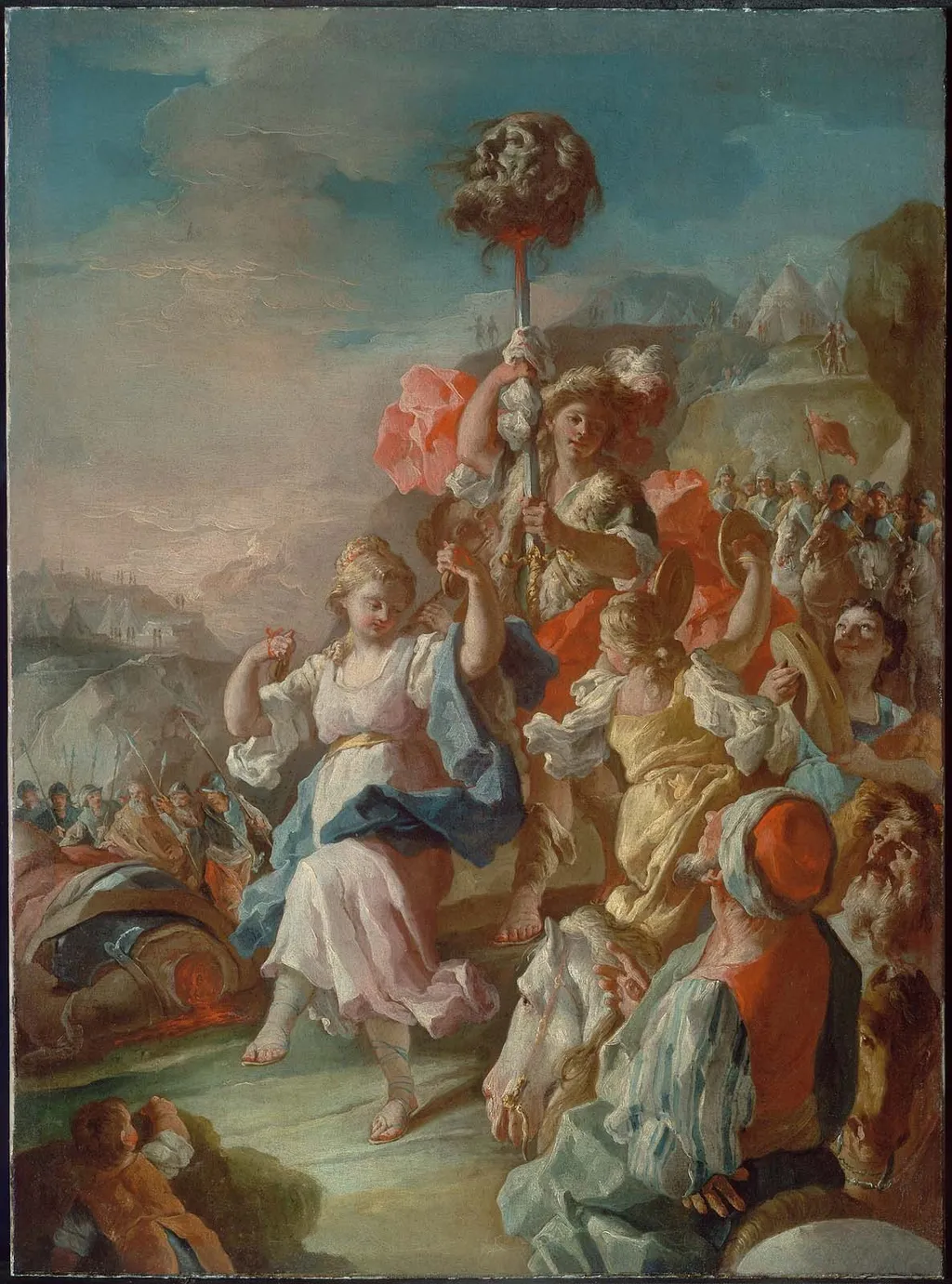 The Triumph of David, by Lorenzo De Caro, oil, 1758