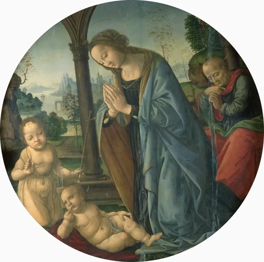 The Holy Family and Infant St. John, by Lorenzo di Credi