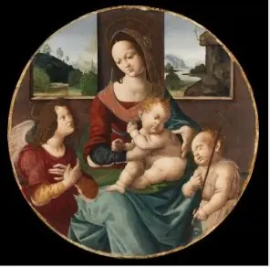 The Virgin and Child with Saint John the Baptist and an Angel, by Lorenzo di Credi