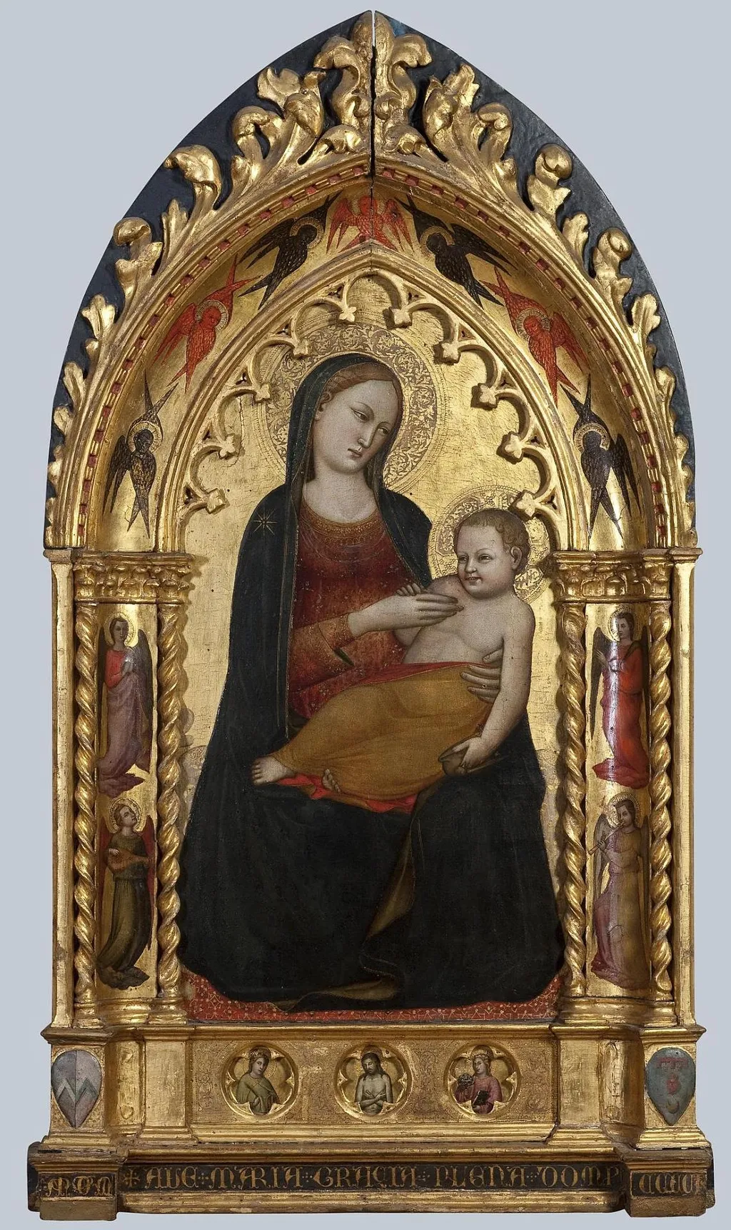 Madonna and Child, by Lorenzo di Niccolò, tempera, 1401