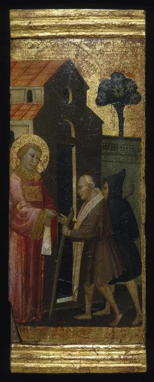Saint Lawrence Distributing Alms to the Poor, by Lorenzo di Niccolò, unspecified, 1412