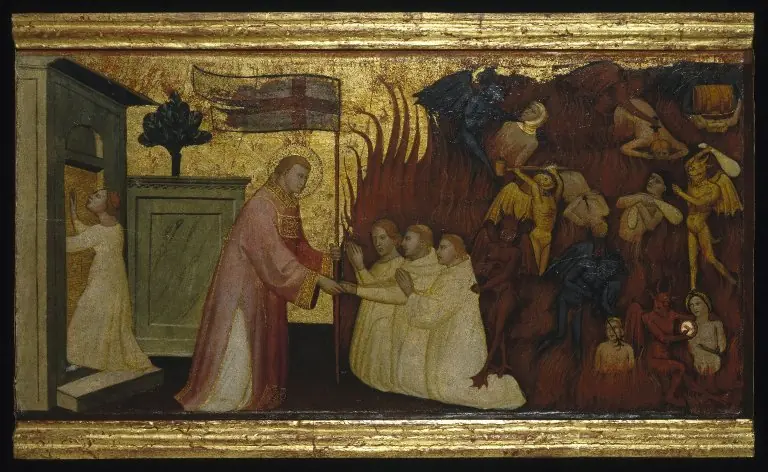 Saint Lawrence Liberates Souls from Purgatory, by Lorenzo di Niccolò
