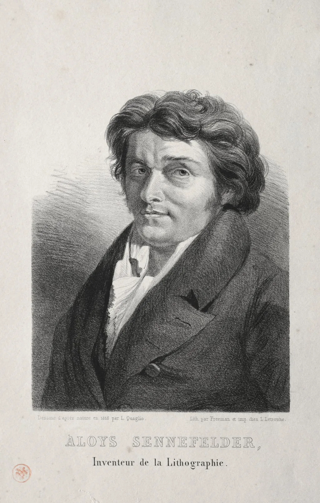 Aloys Senefelder, by Lorenzo II Quaglio, 1818