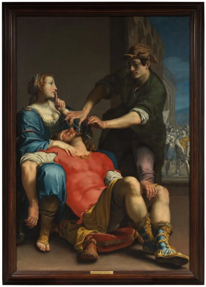 Samson and Delilah, by Lorenzo Lippi, oil, 1645