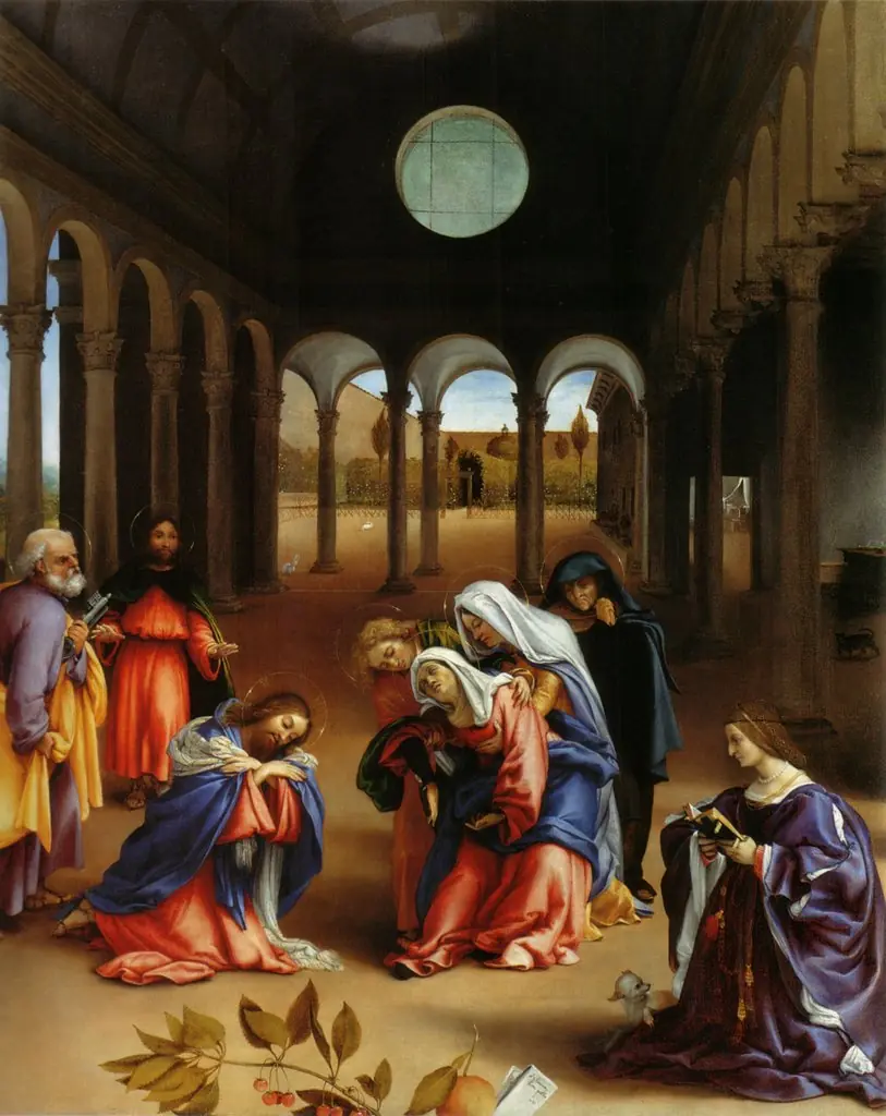 Christ taking leave of his Mother, by Lorenzo Lotto, 1521