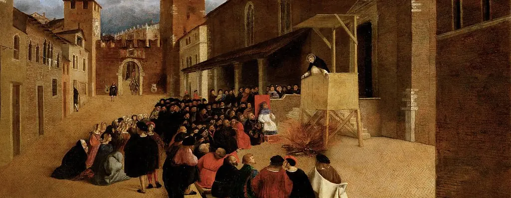 Homily of St. Dominic in Recanati, by Lorenzo Lotto