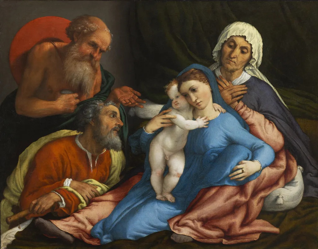 Madonna and Child with Saints, by Lorenzo Lotto, oil, 1534