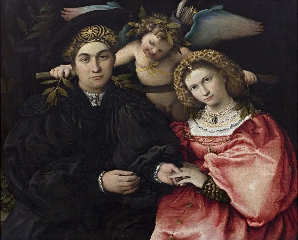 Marsilio Cassotti and His Bride Faustina, by Lorenzo Lotto