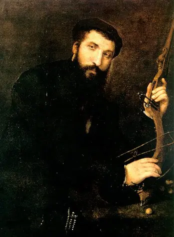 Portrait of a crossbowman (Mastro Battista di Rocca Contrada), by Lorenzo Lotto
