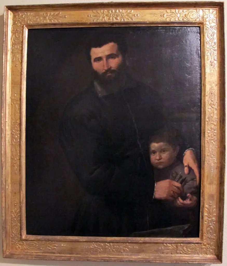 Portrait of the Surgeon Gian Giacomo Bonamigo with His Son Giovanni Antonio, by Lorenzo Lotto