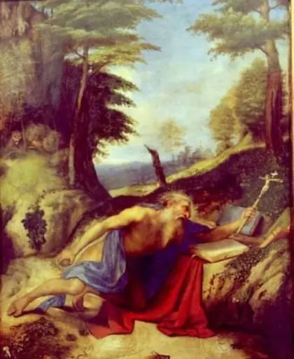 Sfântul Ieronim în meditație, by Lorenzo Lotto