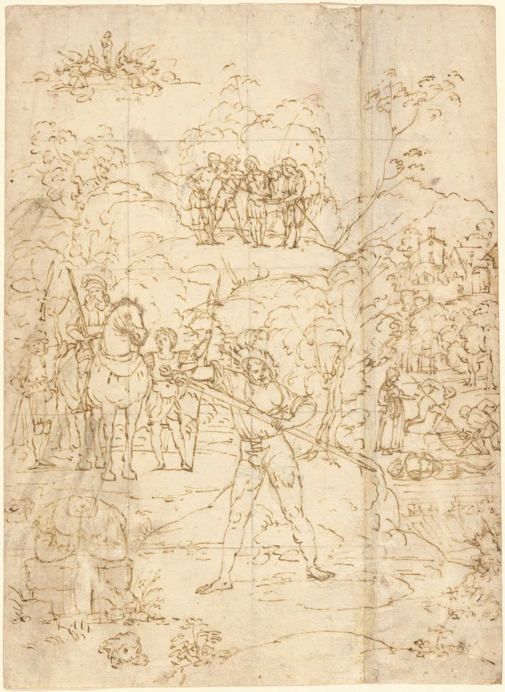 The Martyrdom of Saint Alexander of Bergamo, by Lorenzo Lotto, ink, 1524