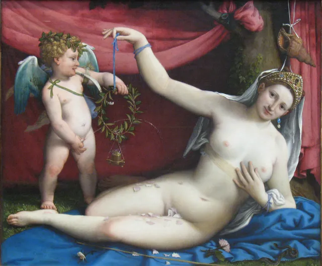Venus and Cupid — Lorenzo Lotto