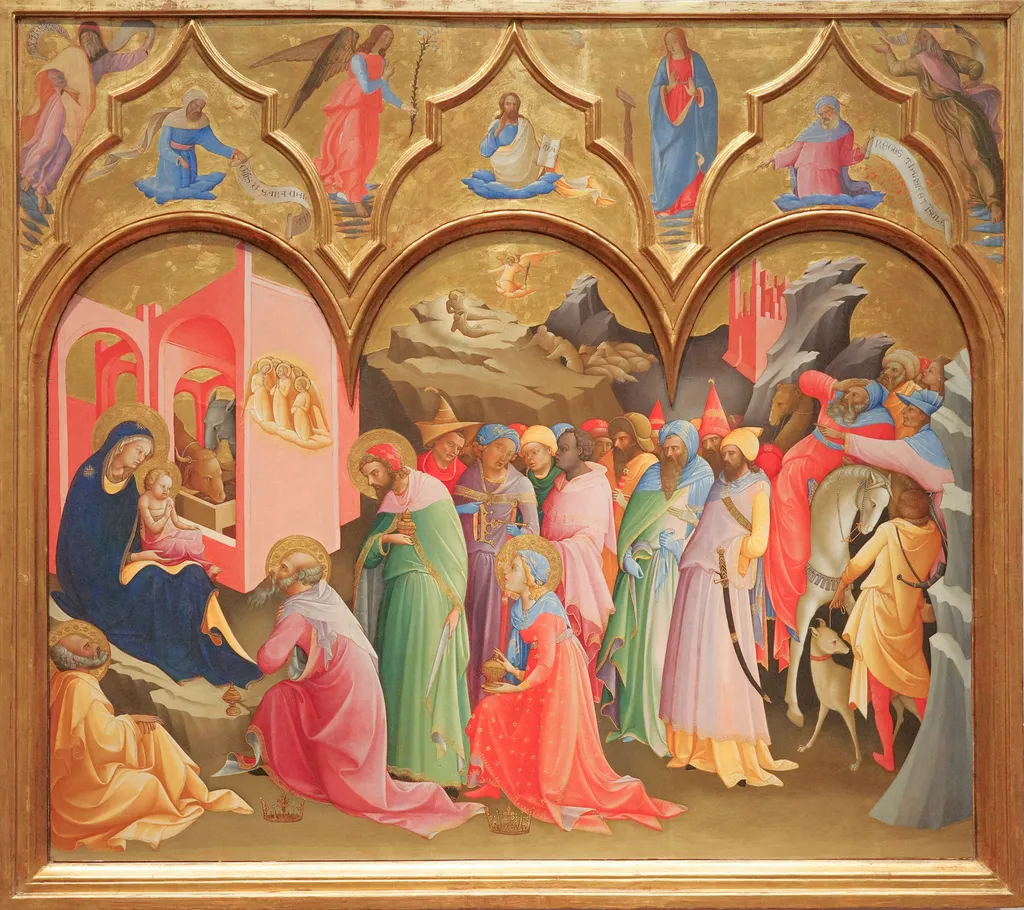 Adoration of the Magi, by Lorenzo Monaco, tempera, 1420