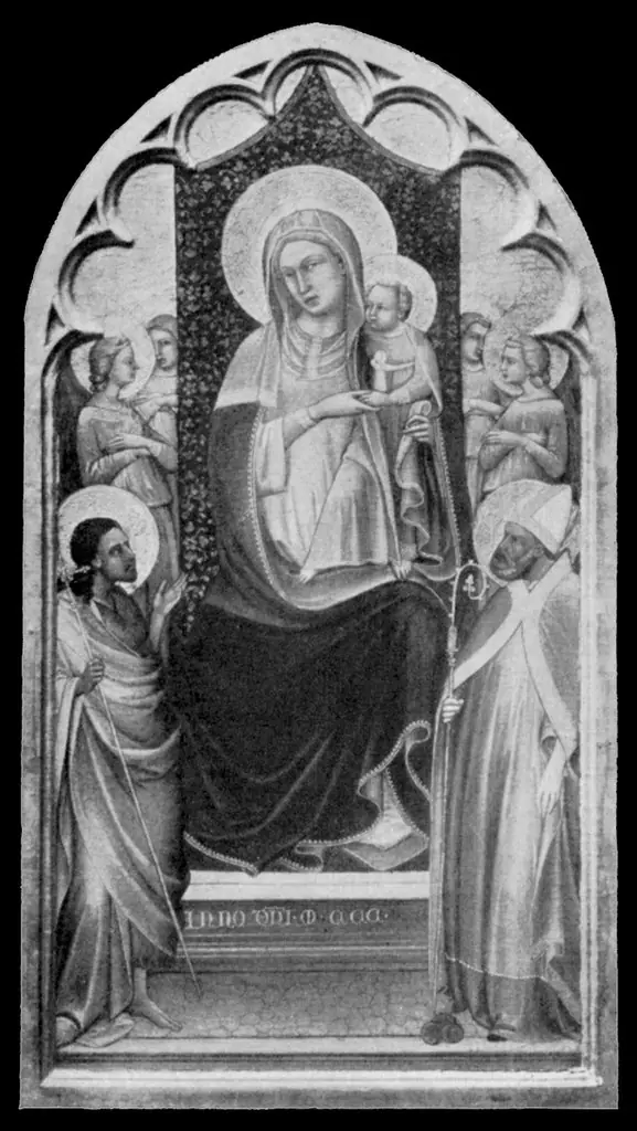 Madonna and Child with Saints John the Baptist and Nicholas, by Lorenzo Monaco