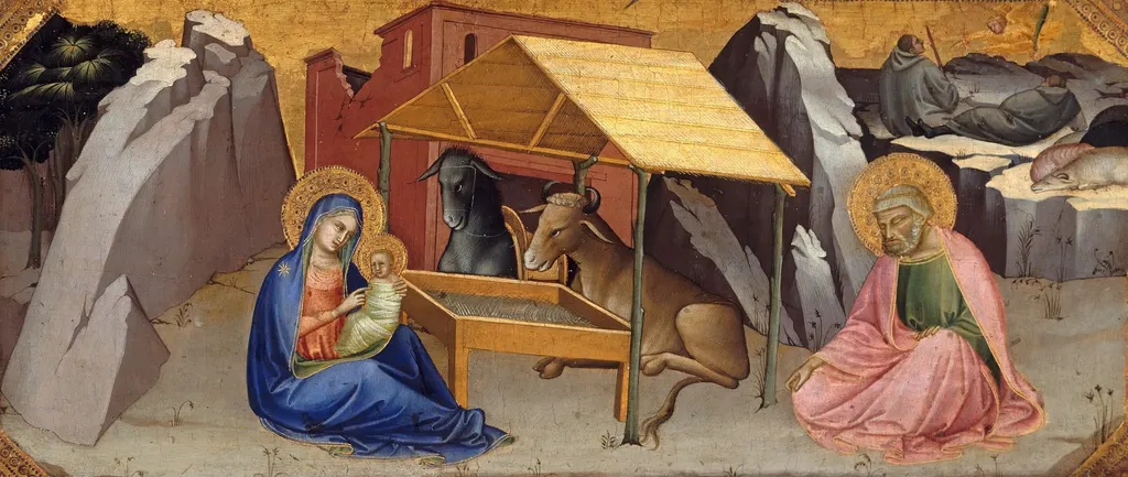 Nativity, by Lorenzo Monaco, paint, 1399