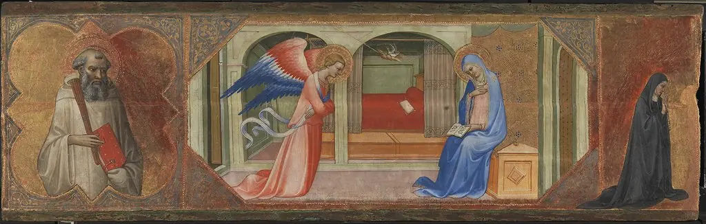 St. Benedict - The Annunciation - A Kneeling Nun, by Lorenzo Monaco