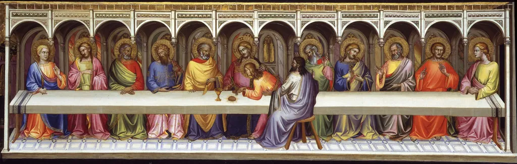 The Last Supper (Lorenzo Monaco, 1389 - 1390), by Lorenzo Monaco, wood, 1390