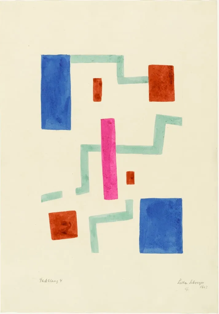 Untitled, by Lothar Schreyer, watercolor, 1923