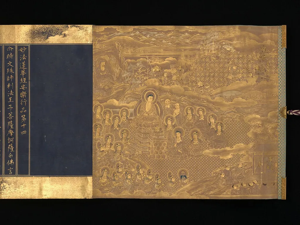 「提婆達多品」 「安楽行品」 『(法華経)』|Lotus Sutra, Chapters 12 and 14, silver, 1667