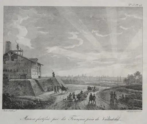 Spanish Campaign: A Building Fortified by the French near Valladolid, by Louis Albert Guislain Bacler d'Albe