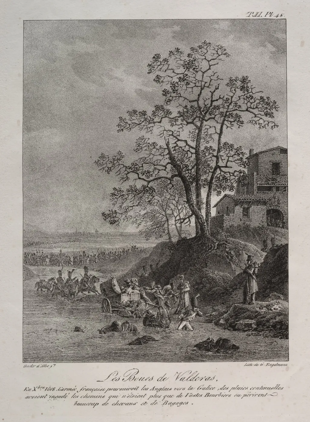 Spanish Campaign: The Mires of Valderas, Province of Leon, by Louis Albert Guislain Bacler d'Albe, 1816