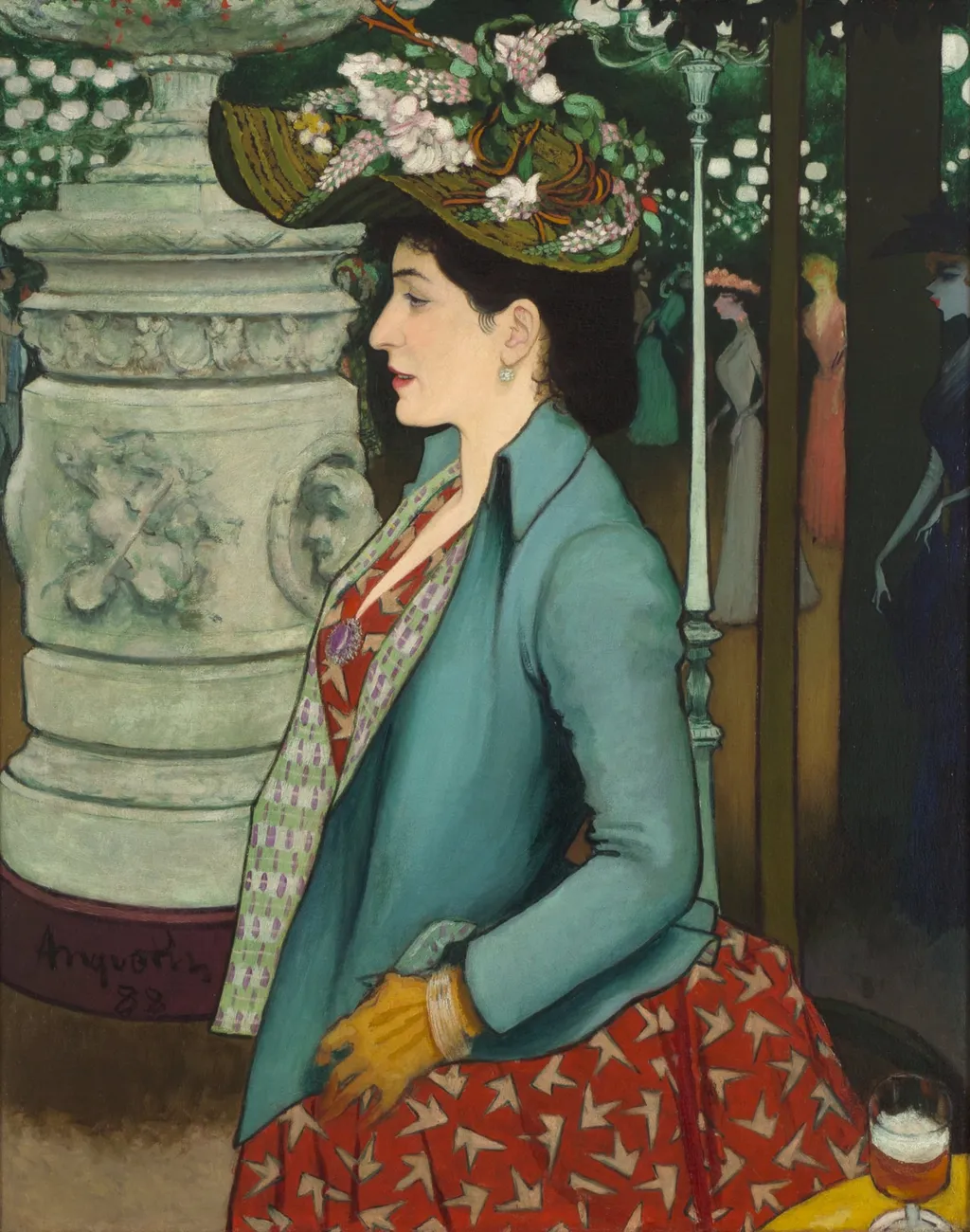 A Woman at the Élysée Montmartre (Femme à l’Élysée Montmartre), by Louis Anquetin, oil, 1888