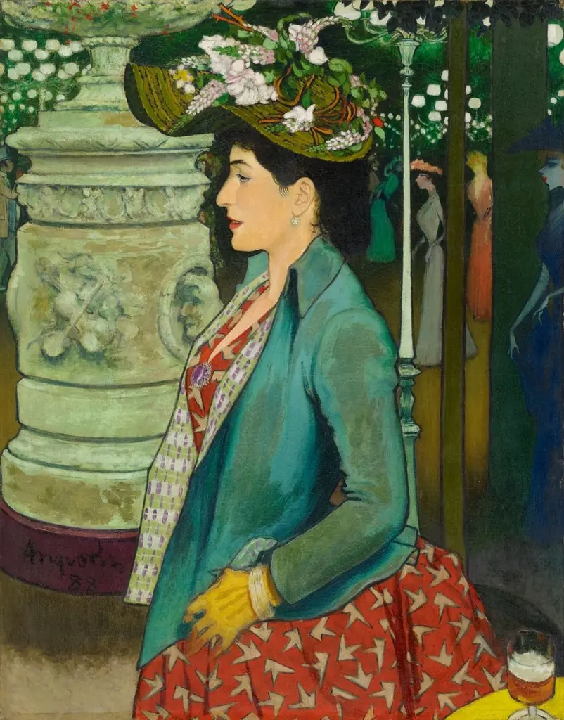 An Elegant Woman at the Élysée Montmartre, by Louis Anquetin