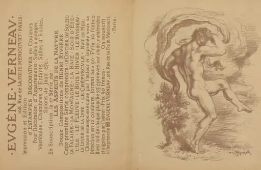 Dancing Nude and Advertisement for Eugène Verneau's "Estampes décoratives" [verso], by Louis Anquetin