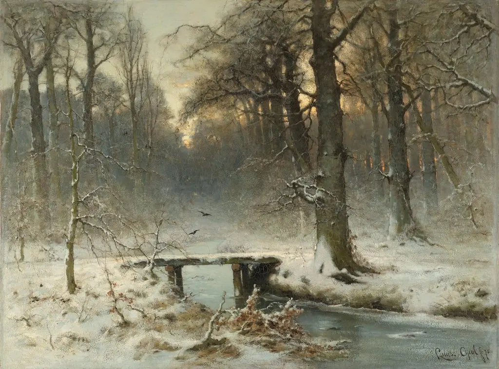 A January Evening in the Woods of The Hague, by Louis Apol