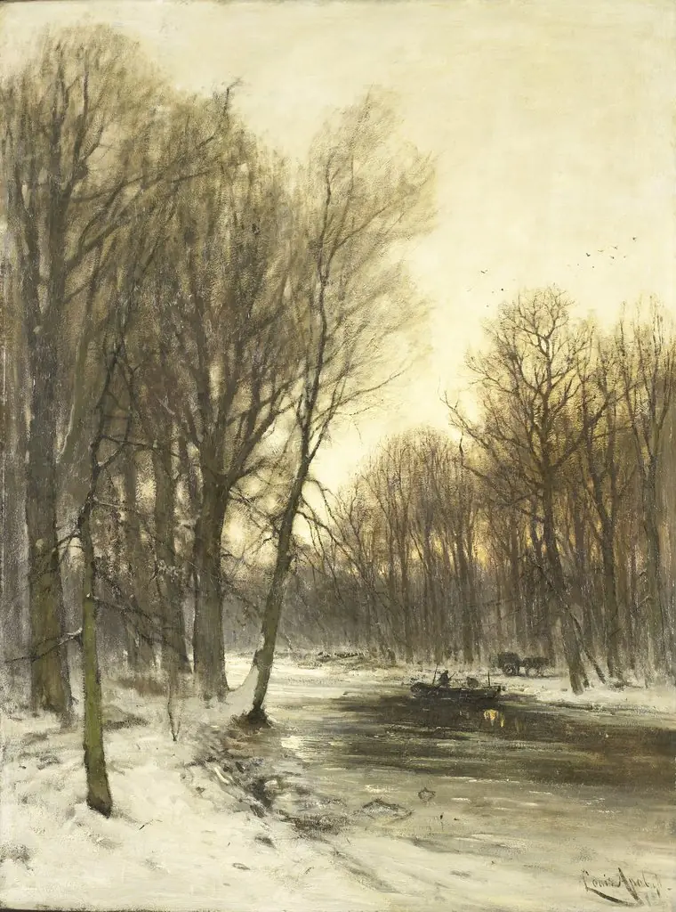 An Afternoon view of Snowy Woods, by Louis Apol