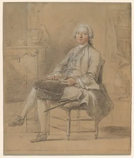 Seated Man Holding a Snuff Box, by Louis Aubert
