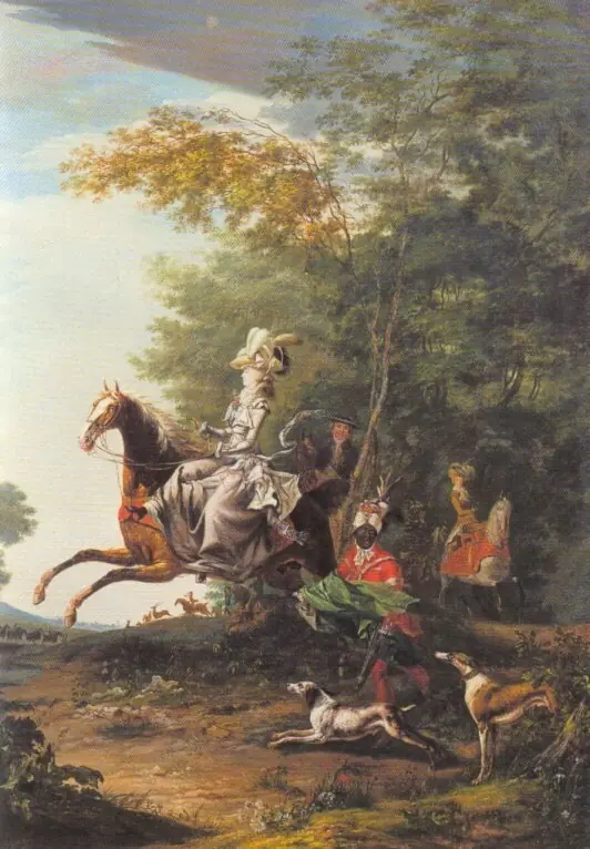 Marie-Antoinette hunting, by Louis-Auguste Brun